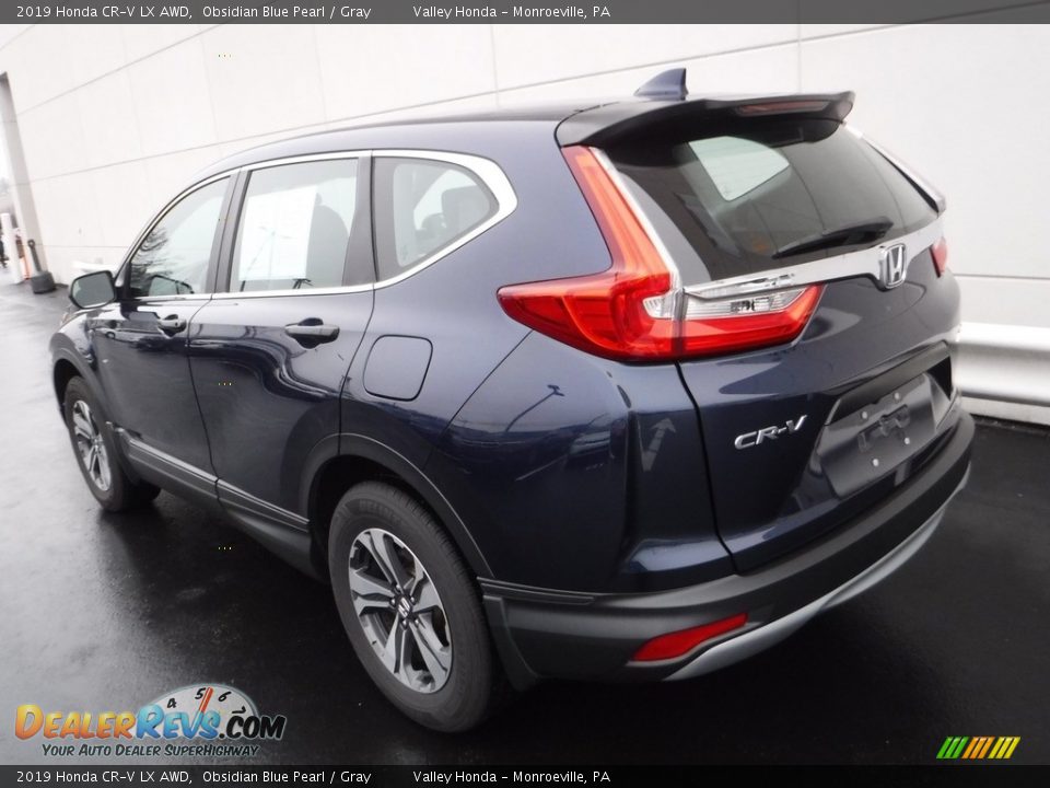 2019 Honda CR-V LX AWD Obsidian Blue Pearl / Gray Photo #8