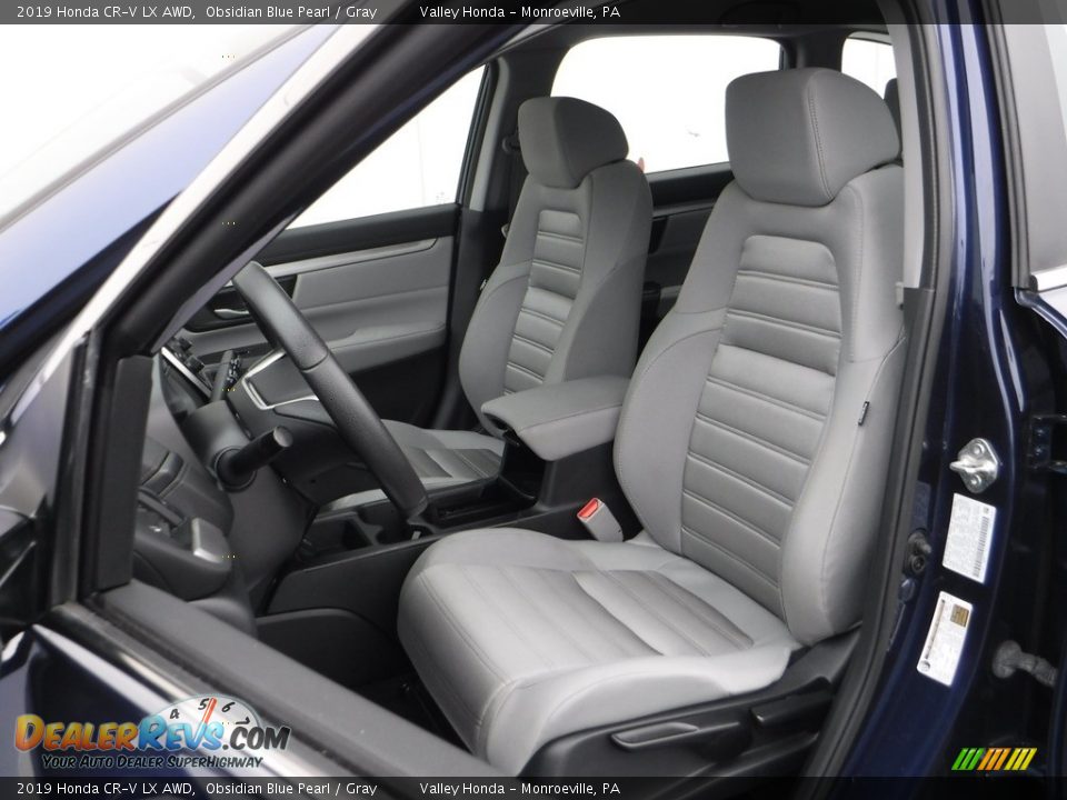 2019 Honda CR-V LX AWD Obsidian Blue Pearl / Gray Photo #12