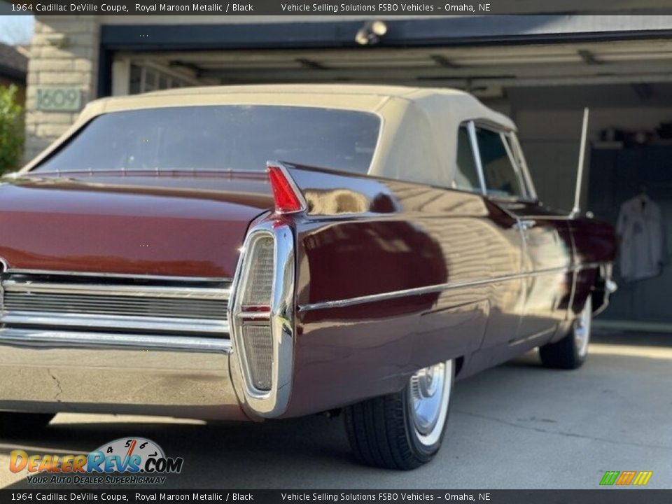 1964 Cadillac DeVille Coupe Royal Maroon Metallic / Black Photo #8