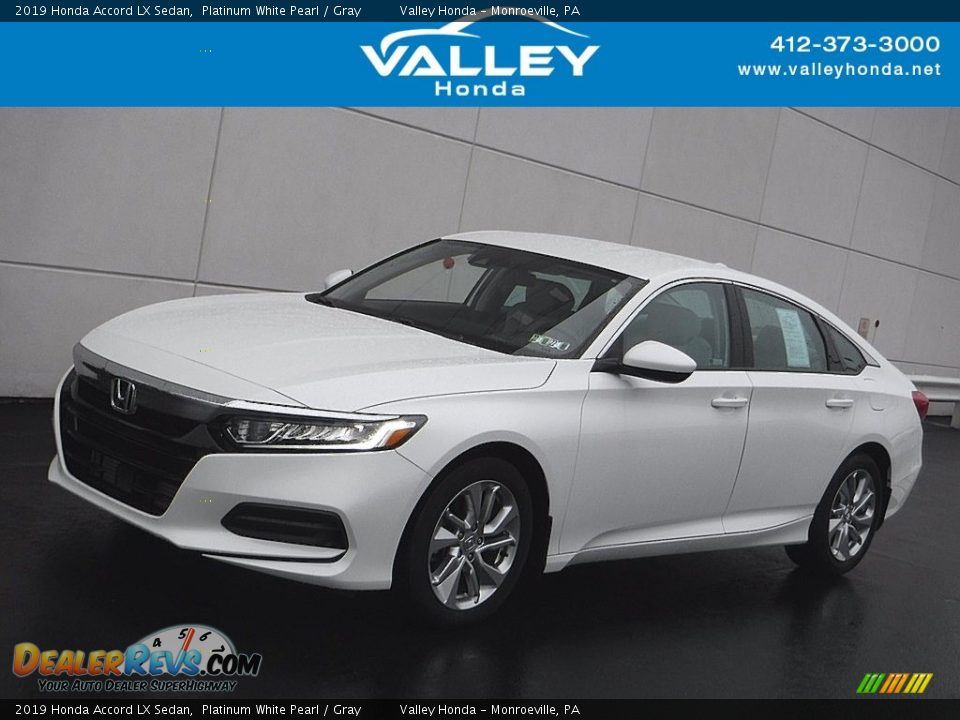 2019 Honda Accord LX Sedan Platinum White Pearl / Gray Photo #1