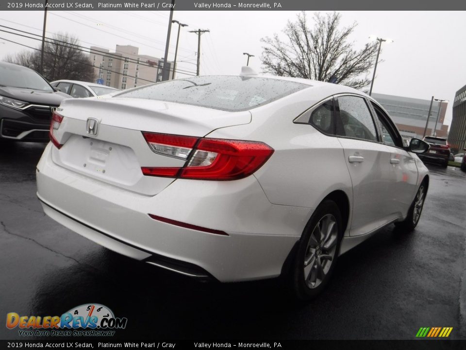 2019 Honda Accord LX Sedan Platinum White Pearl / Gray Photo #6