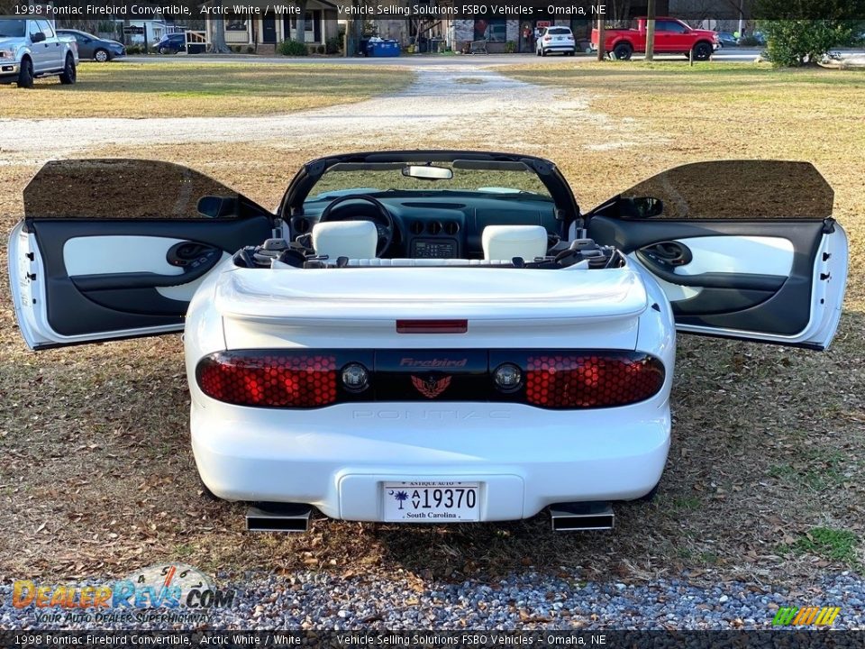 1998 Pontiac Firebird Convertible Arctic White / White Photo #6