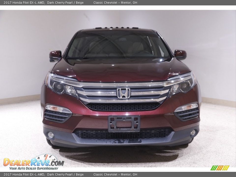 2017 Honda Pilot EX-L AWD Dark Cherry Pearl / Beige Photo #2