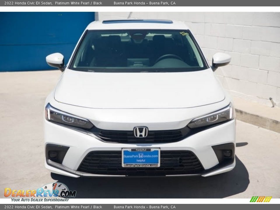 2022 Honda Civic EX Sedan Platinum White Pearl / Black Photo #3