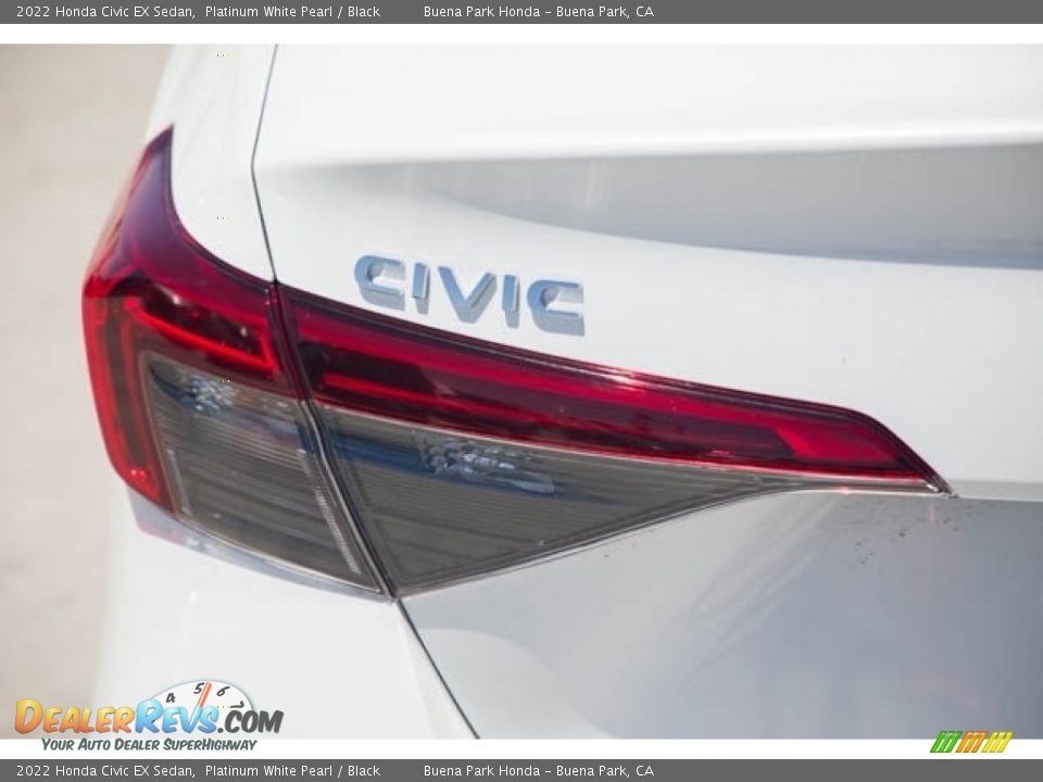 2022 Honda Civic EX Sedan Platinum White Pearl / Black Photo #6