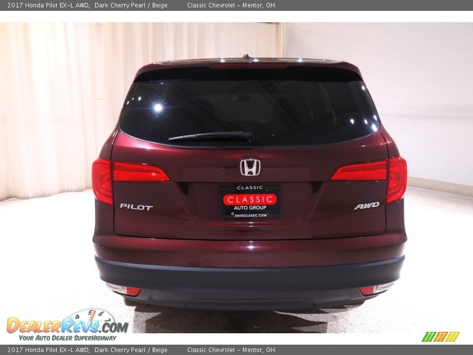 2017 Honda Pilot EX-L AWD Dark Cherry Pearl / Beige Photo #20