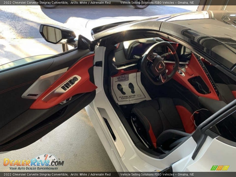 2022 Chevrolet Corvette Stingray Convertible Arctic White / Adrenalin Red Photo #2