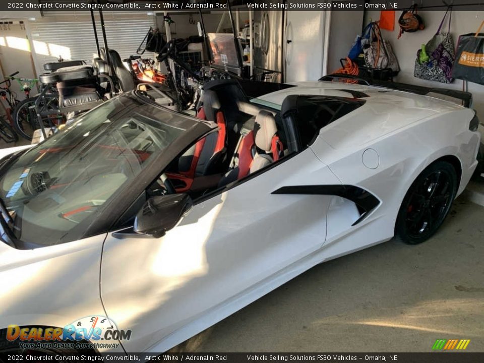 2022 Chevrolet Corvette Stingray Convertible Arctic White / Adrenalin Red Photo #7