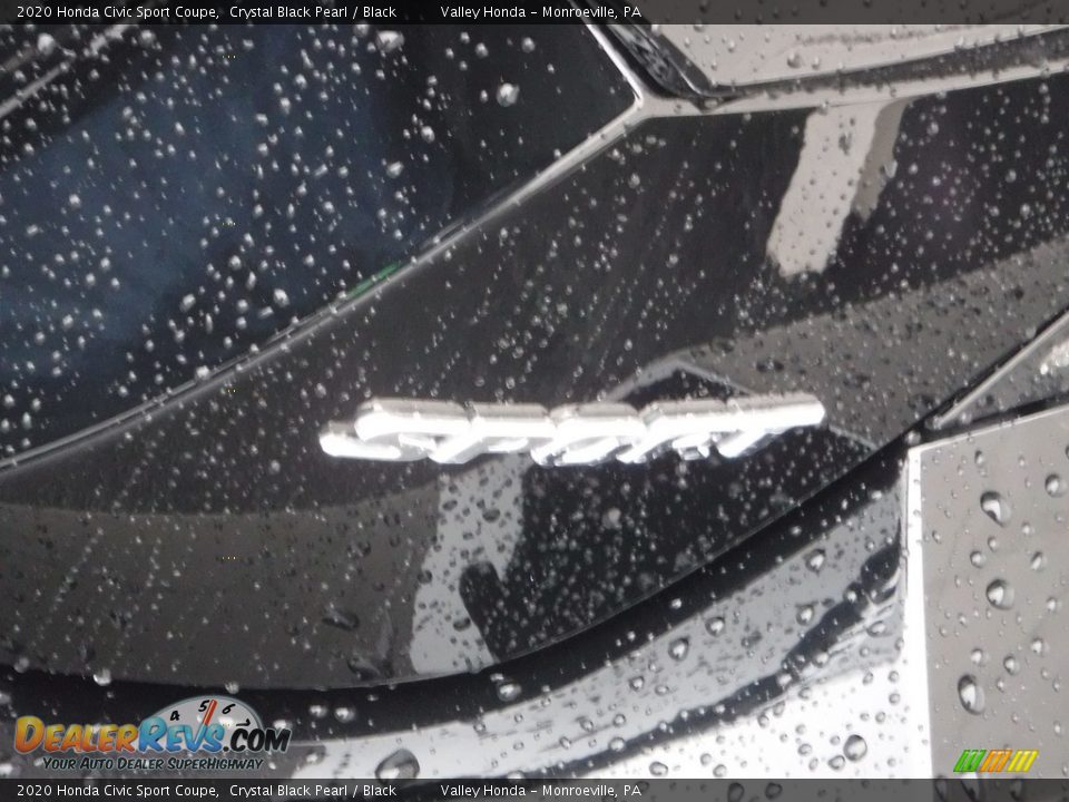 2020 Honda Civic Sport Coupe Crystal Black Pearl / Black Photo #8
