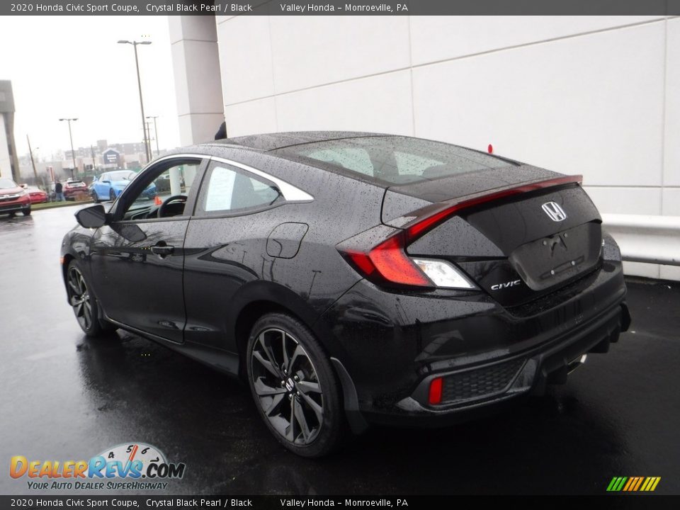 2020 Honda Civic Sport Coupe Crystal Black Pearl / Black Photo #9