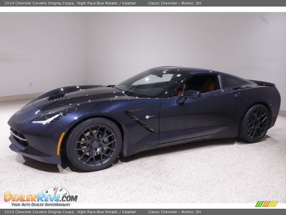 2014 Chevrolet Corvette Stingray Coupe Night Race Blue Metallic / Kalahari Photo #3