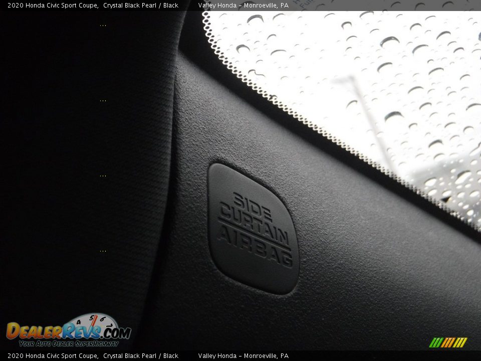 2020 Honda Civic Sport Coupe Crystal Black Pearl / Black Photo #23