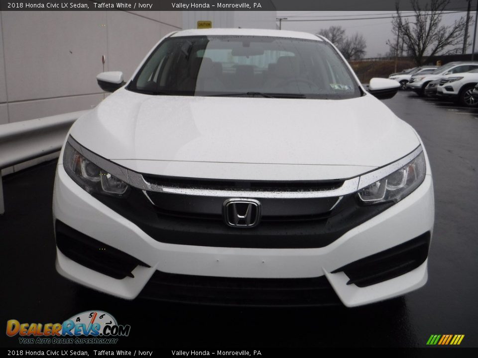 2018 Honda Civic LX Sedan Taffeta White / Ivory Photo #4