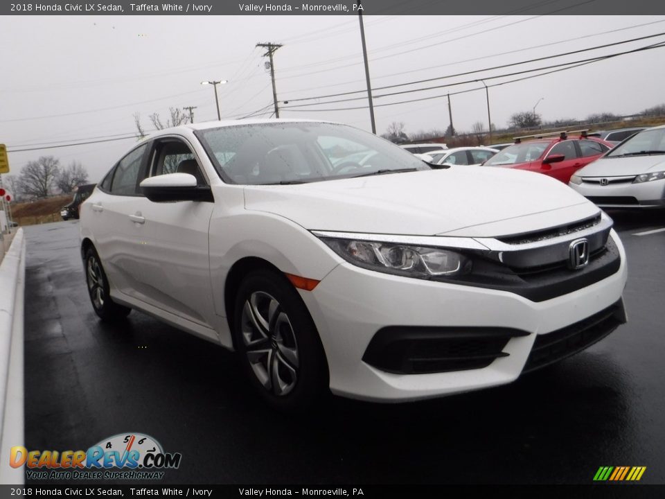 2018 Honda Civic LX Sedan Taffeta White / Ivory Photo #5