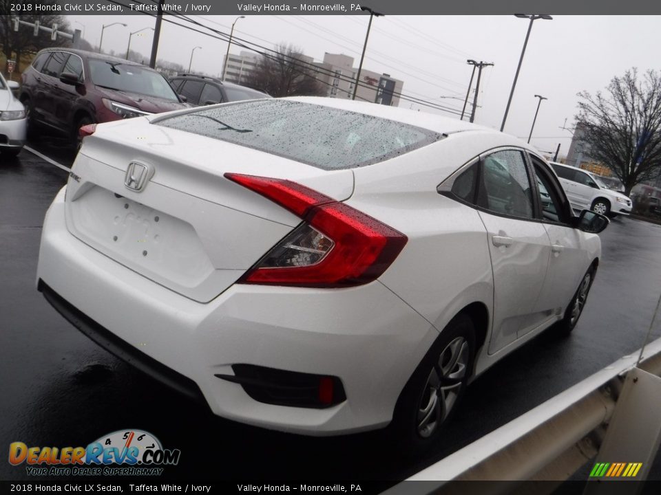 2018 Honda Civic LX Sedan Taffeta White / Ivory Photo #6