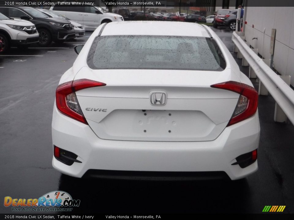 2018 Honda Civic LX Sedan Taffeta White / Ivory Photo #7