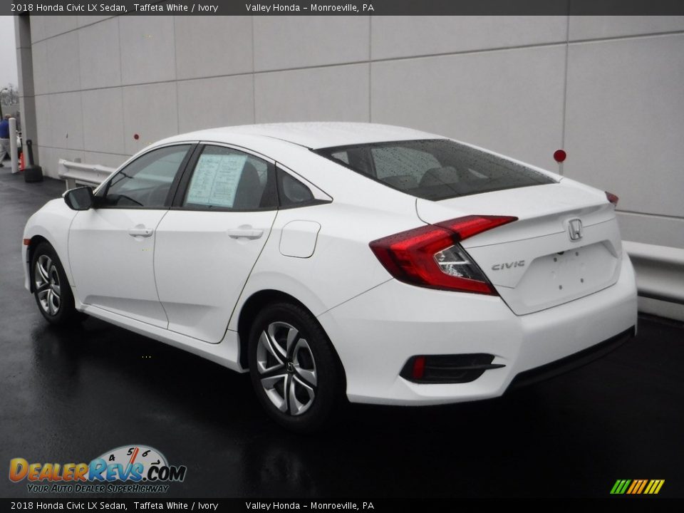 2018 Honda Civic LX Sedan Taffeta White / Ivory Photo #8