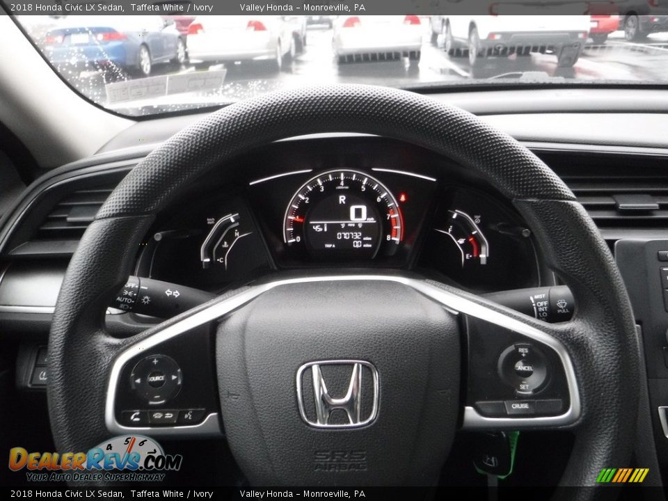 2018 Honda Civic LX Sedan Taffeta White / Ivory Photo #17