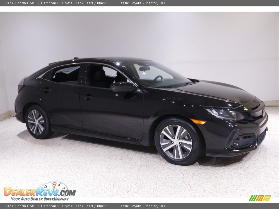 Crystal Black Pearl 2021 Honda Civic LX Hatchback Photo #1