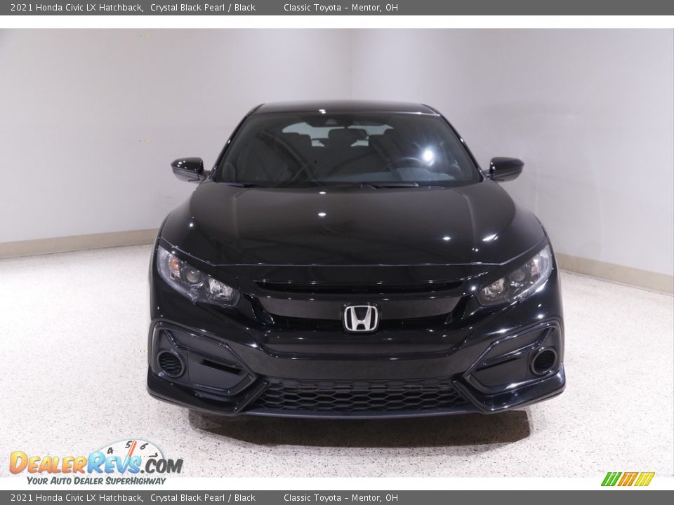 2021 Honda Civic LX Hatchback Crystal Black Pearl / Black Photo #2