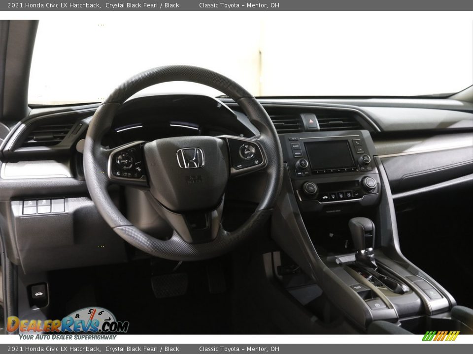 2021 Honda Civic LX Hatchback Crystal Black Pearl / Black Photo #6