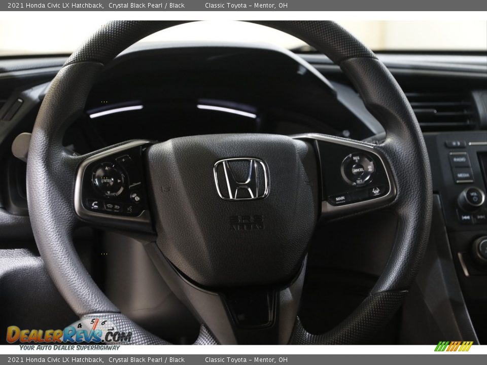 2021 Honda Civic LX Hatchback Crystal Black Pearl / Black Photo #7