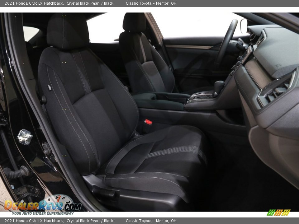 2021 Honda Civic LX Hatchback Crystal Black Pearl / Black Photo #13