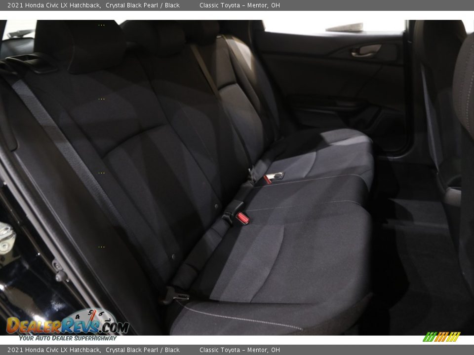 2021 Honda Civic LX Hatchback Crystal Black Pearl / Black Photo #14