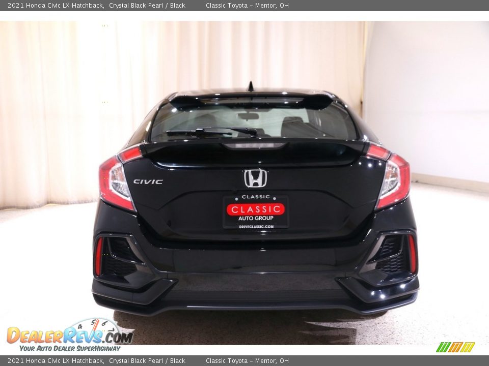 2021 Honda Civic LX Hatchback Crystal Black Pearl / Black Photo #16