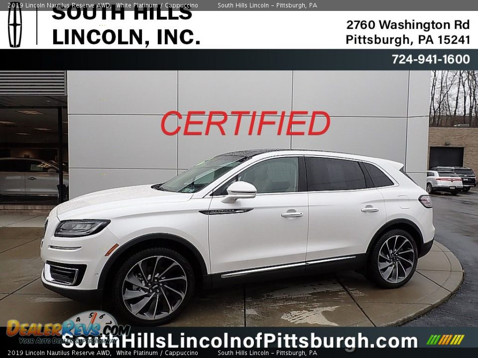 2019 Lincoln Nautilus Reserve AWD White Platinum / Cappuccino Photo #1