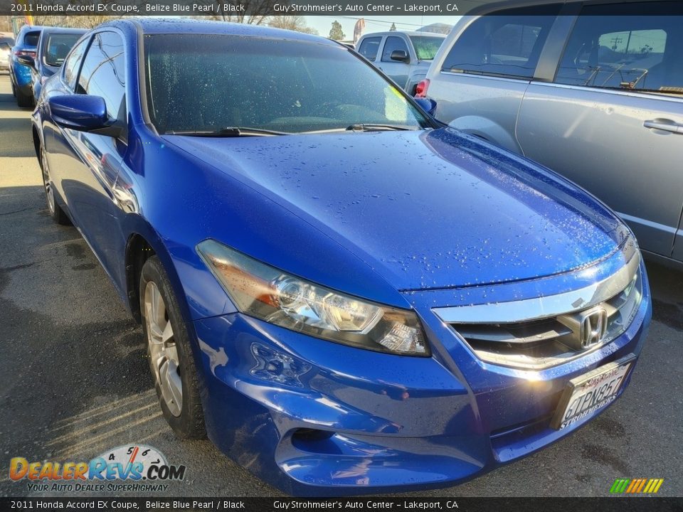 2011 Honda Accord EX Coupe Belize Blue Pearl / Black Photo #1