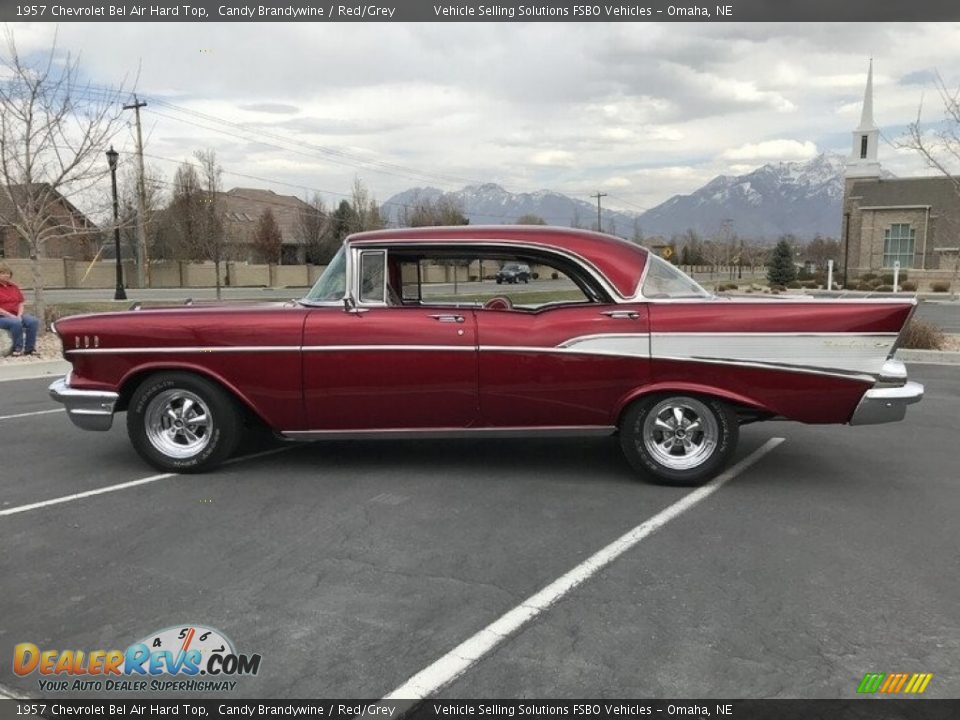 1957 Chevrolet Bel Air Hard Top Candy Brandywine / Red/Grey Photo #1