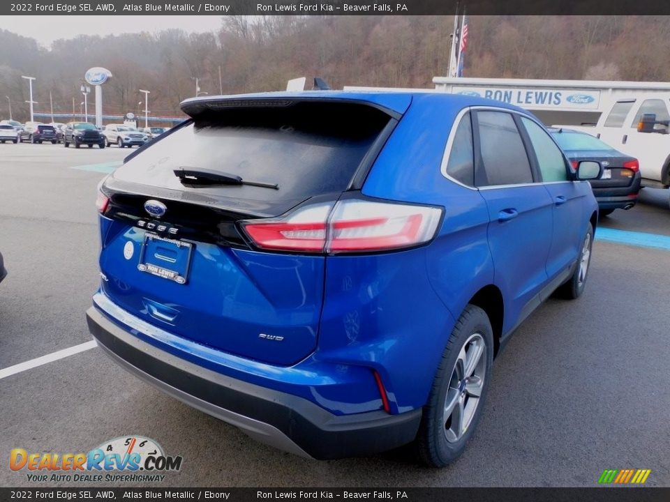 2022 Ford Edge SEL AWD Atlas Blue Metallic / Ebony Photo #2