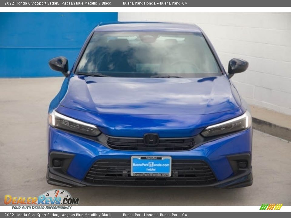 2022 Honda Civic Sport Sedan Aegean Blue Metallic / Black Photo #3