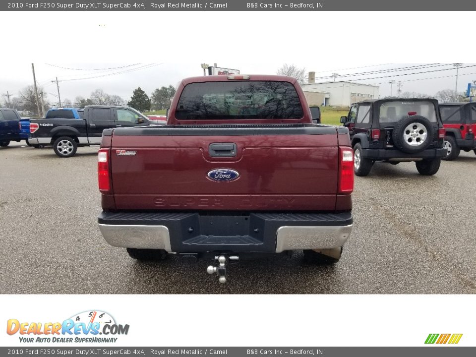 2010 Ford F250 Super Duty XLT SuperCab 4x4 Royal Red Metallic / Camel Photo #3