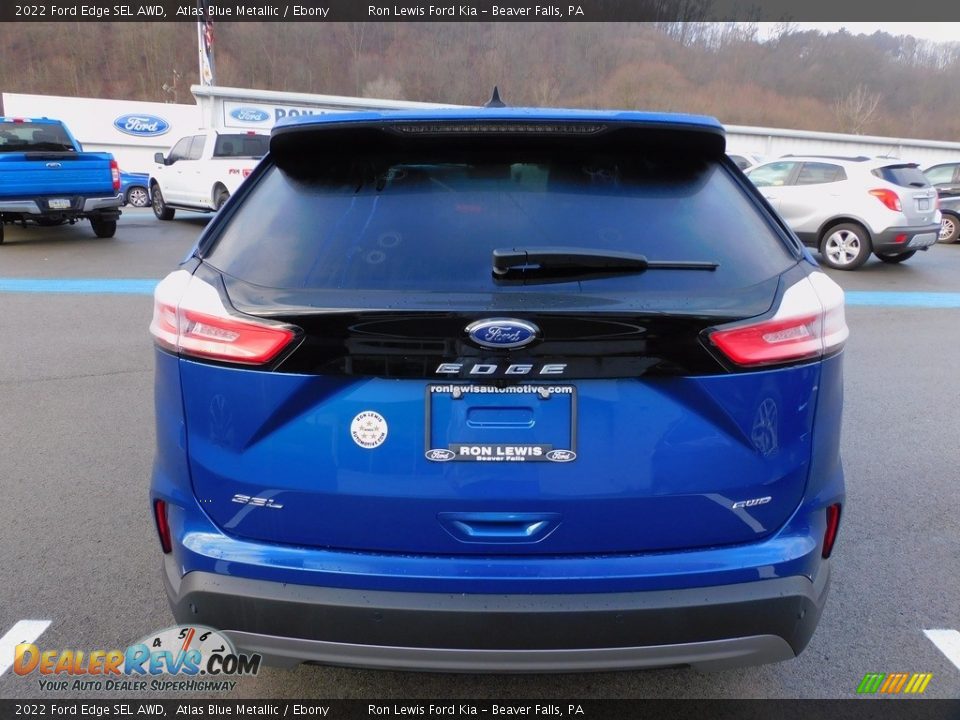 2022 Ford Edge SEL AWD Atlas Blue Metallic / Ebony Photo #3