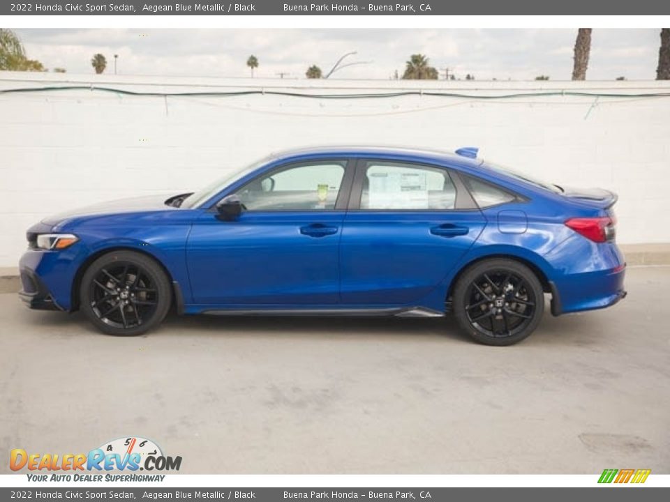 Aegean Blue Metallic 2022 Honda Civic Sport Sedan Photo #4