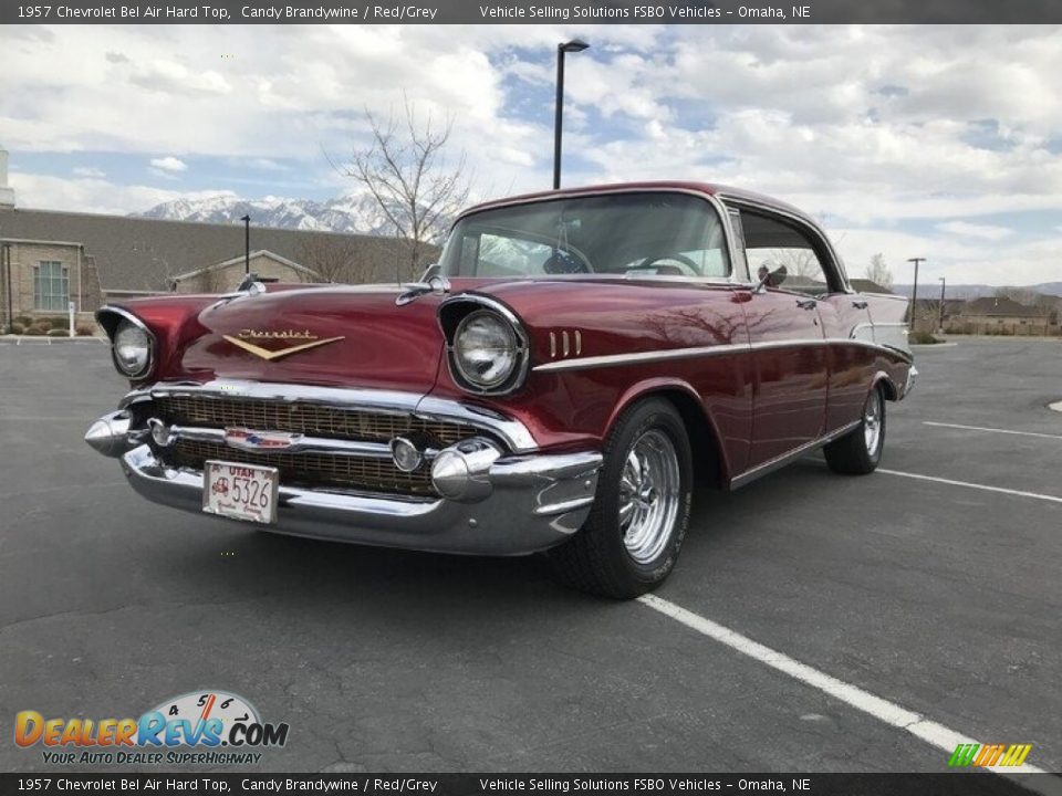 1957 Chevrolet Bel Air Hard Top Candy Brandywine / Red/Grey Photo #6