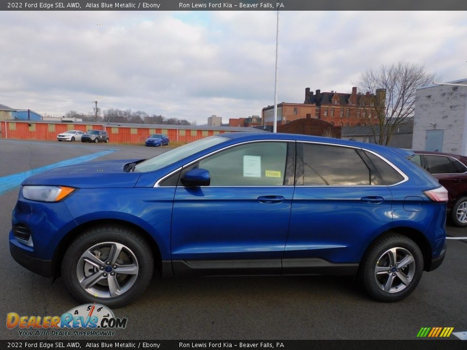 2022 Ford Edge SEL AWD Atlas Blue Metallic / Ebony Photo #6