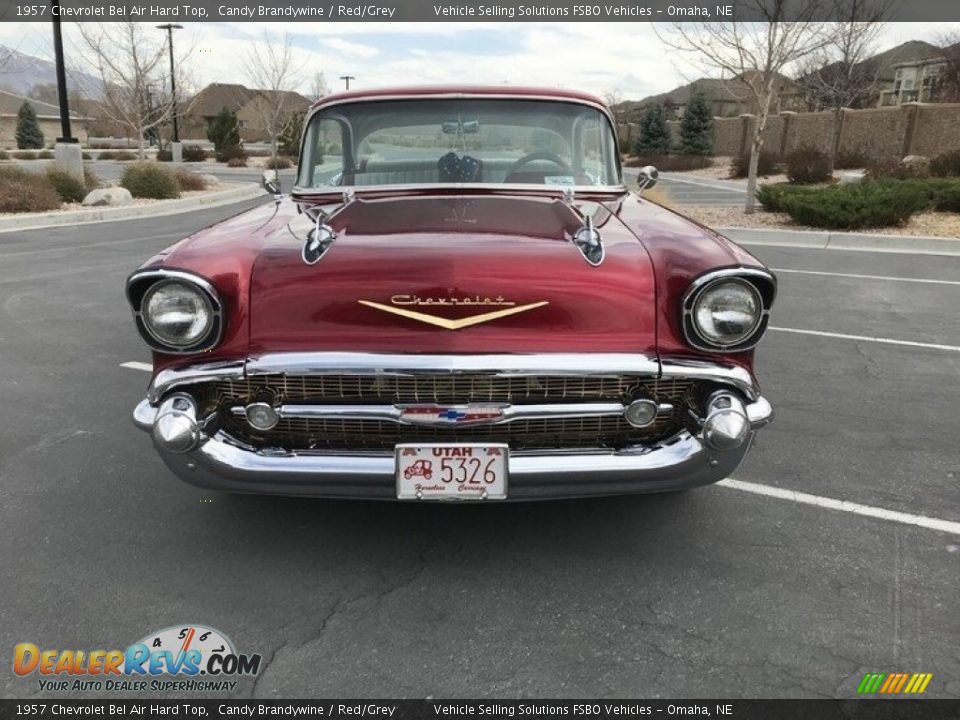 1957 Chevrolet Bel Air Hard Top Candy Brandywine / Red/Grey Photo #7