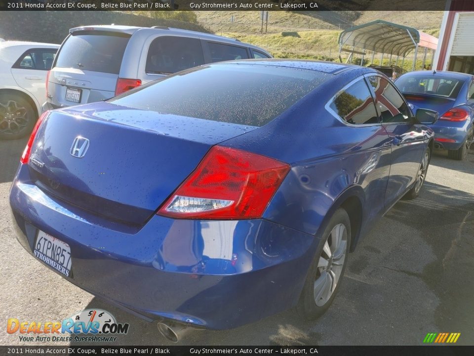 2011 Honda Accord EX Coupe Belize Blue Pearl / Black Photo #7