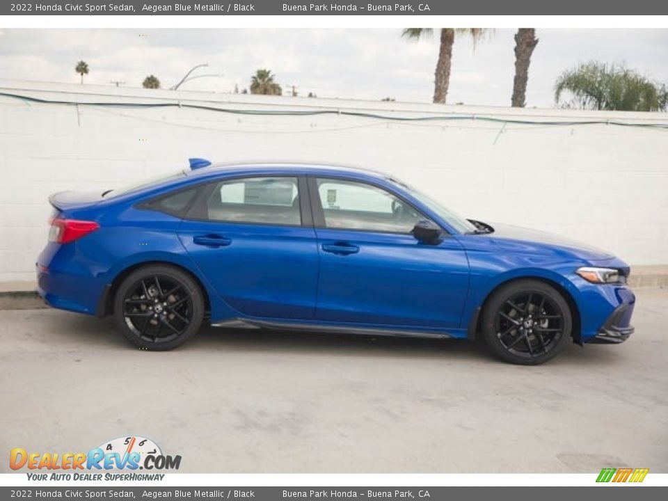 Aegean Blue Metallic 2022 Honda Civic Sport Sedan Photo #8