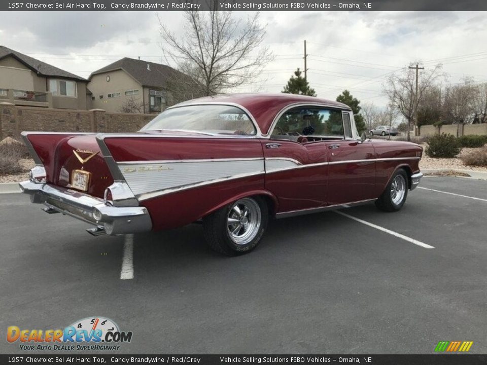 1957 Chevrolet Bel Air Hard Top Candy Brandywine / Red/Grey Photo #8