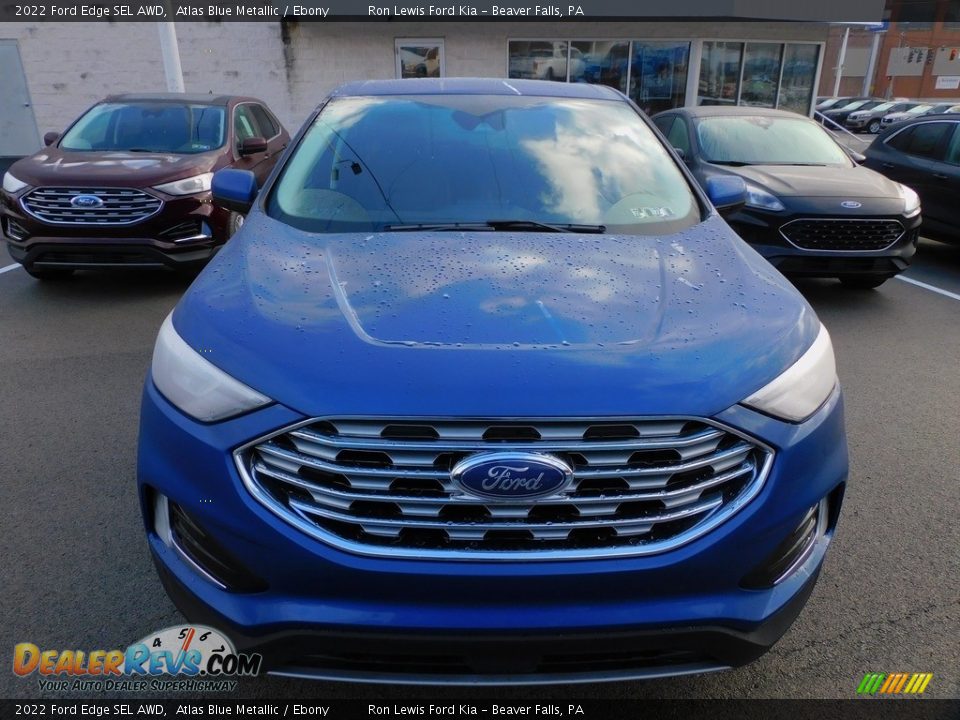 2022 Ford Edge SEL AWD Atlas Blue Metallic / Ebony Photo #8