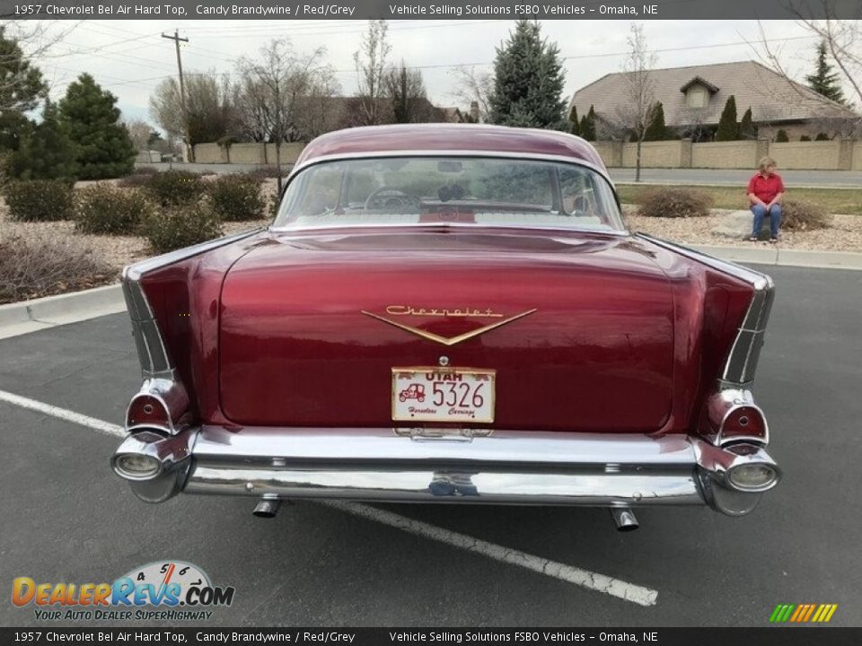 1957 Chevrolet Bel Air Hard Top Candy Brandywine / Red/Grey Photo #9