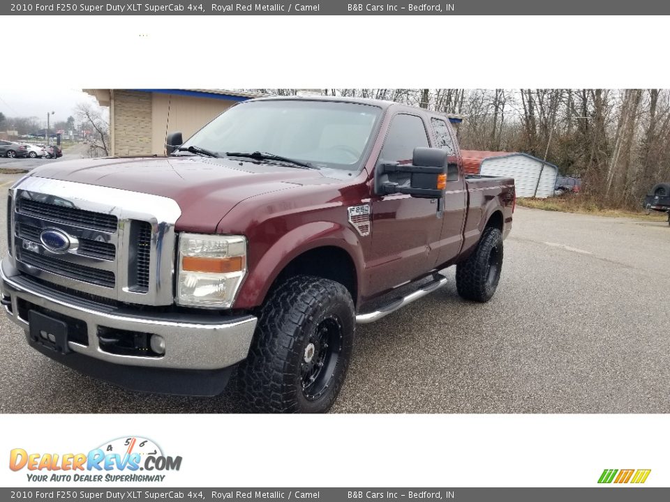 2010 Ford F250 Super Duty XLT SuperCab 4x4 Royal Red Metallic / Camel Photo #9