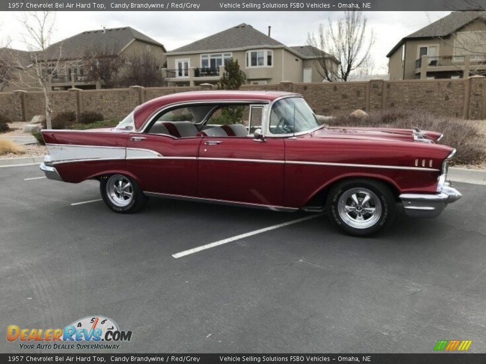 1957 Chevrolet Bel Air Hard Top Candy Brandywine / Red/Grey Photo #10