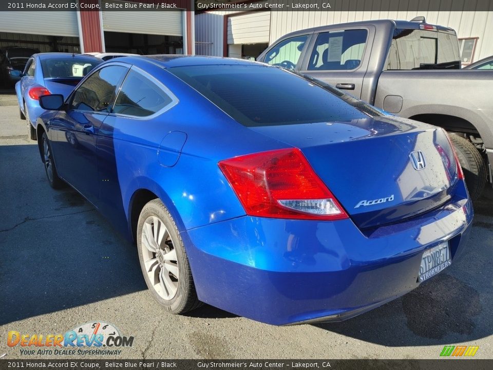 2011 Honda Accord EX Coupe Belize Blue Pearl / Black Photo #9