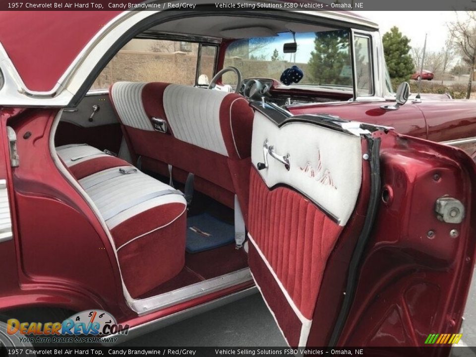 1957 Chevrolet Bel Air Hard Top Candy Brandywine / Red/Grey Photo #12