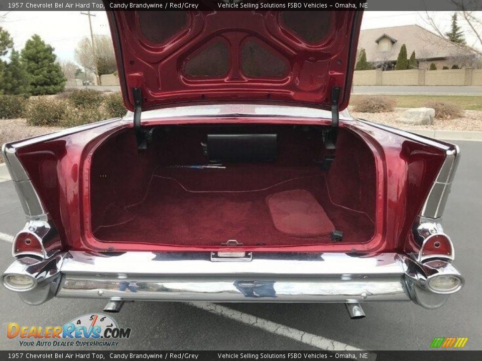 1957 Chevrolet Bel Air Hard Top Candy Brandywine / Red/Grey Photo #13